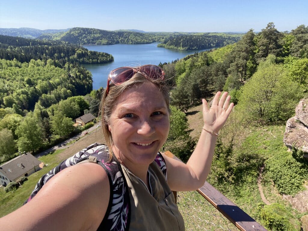 vue du chateau de salm à pierre percée, le petit canada alsace vosges