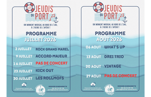 programme des concerts jeudis port de plaisance saverne concert au bord de l'eau en alsace