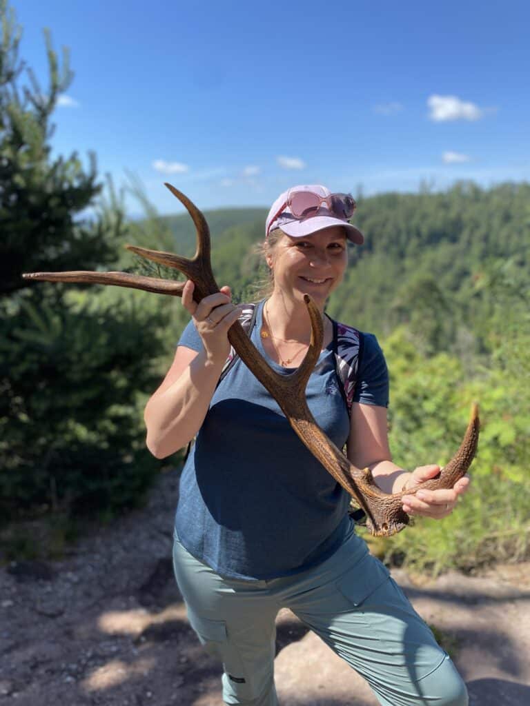 ©Anaïse Mazzanti Lang Pause au rocher des corbeaux à La Petite-Pierre pour toucher les bois de cerf