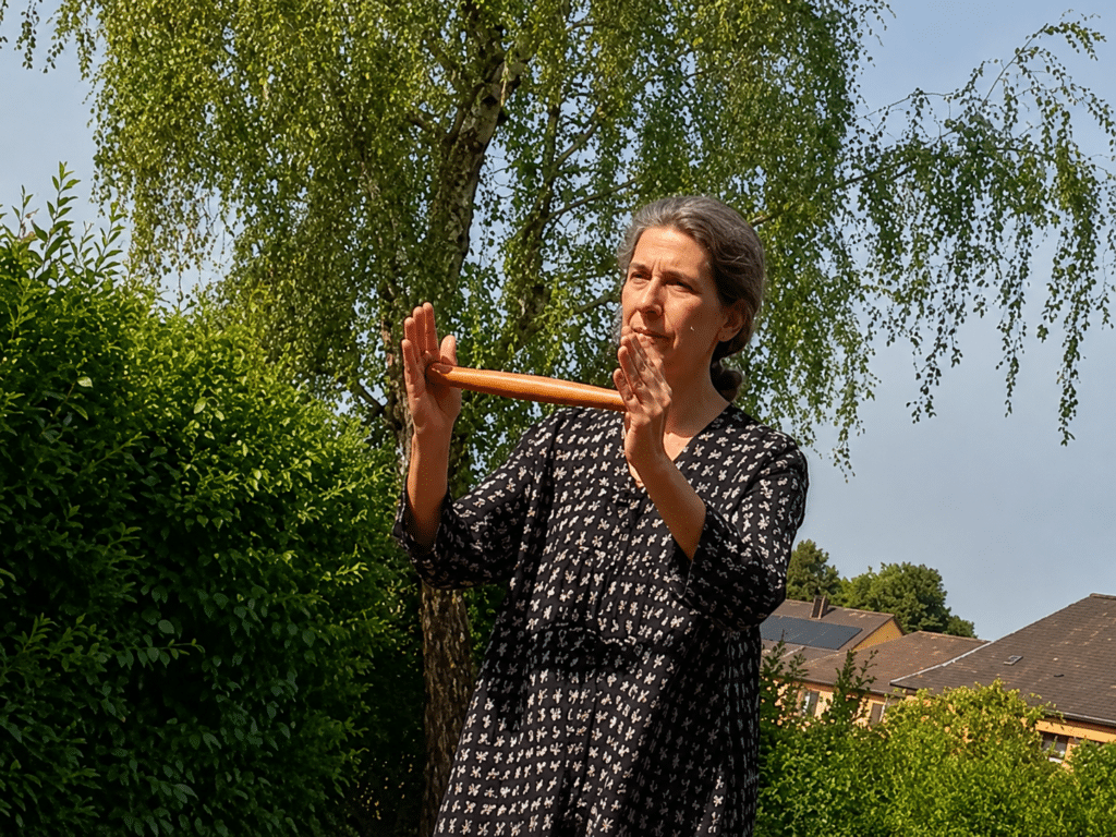 Ateliers de Qi Gong du Petit Bâton organisés à la Ballastière de Bischheim en juillet et août 2026.
