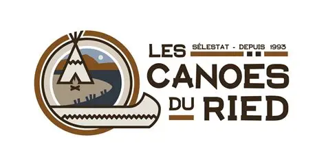 Logo des Canoës du Ried à Sélestat, en Alsace. Balade en canoë canadien sur le Ried.