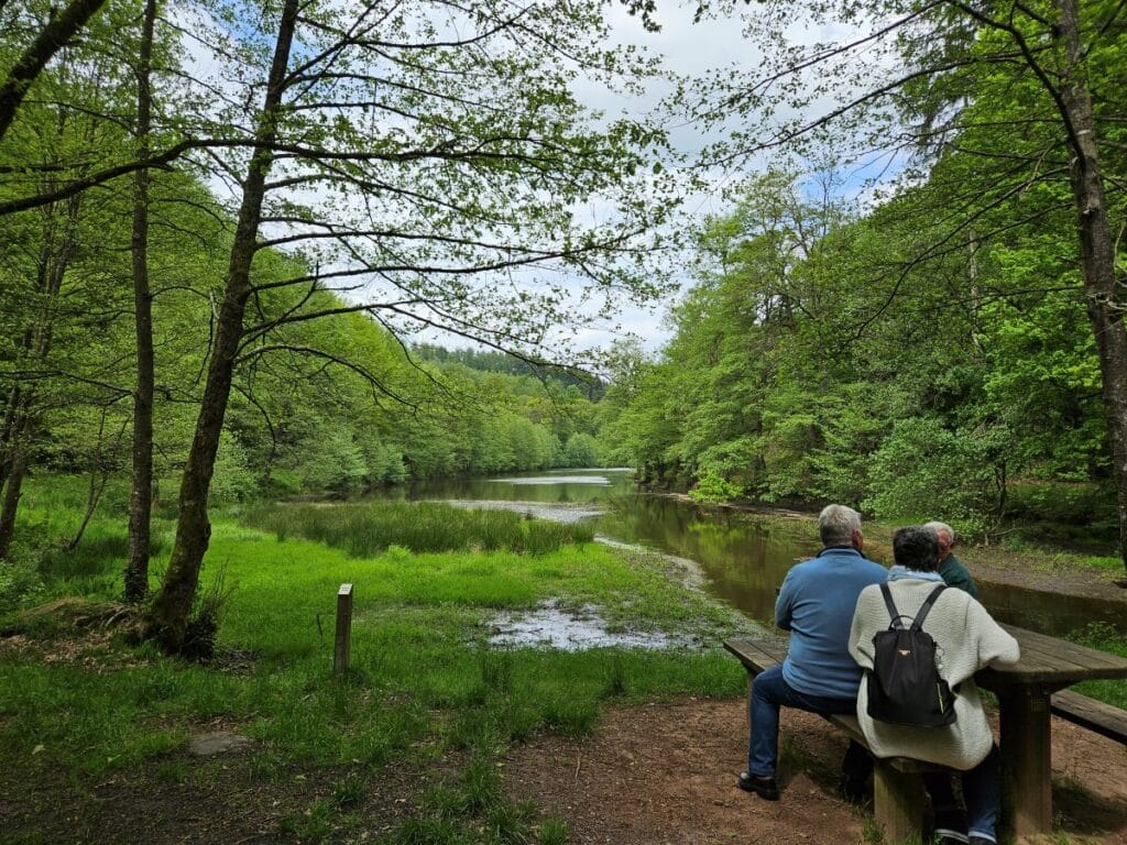 Participants lors de la balade poétique sur les pas de René Char à La Petite-Pierre dans les Vosges du Nord