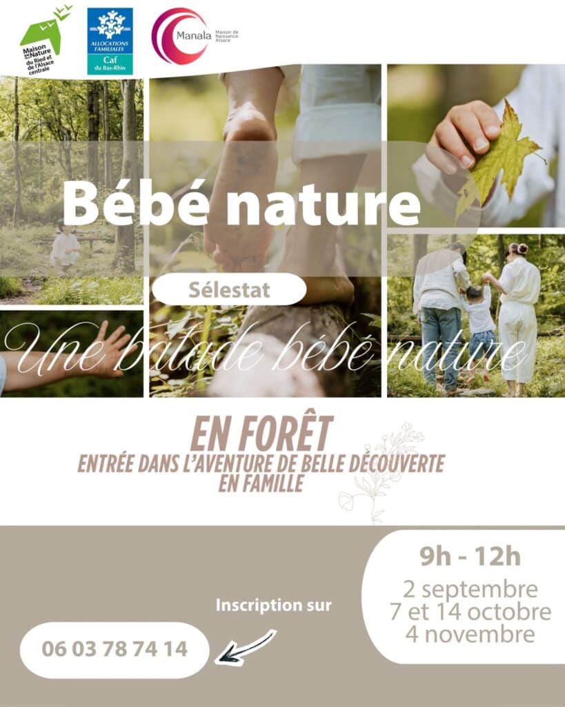 Projet Bébé Nature en Alsace : une matinée en famille pour faire découvrir la nature aux tout-petits.