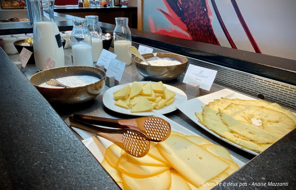 Produits laitiers au petit déjeuner du Royal Palace Hôtel et Spa