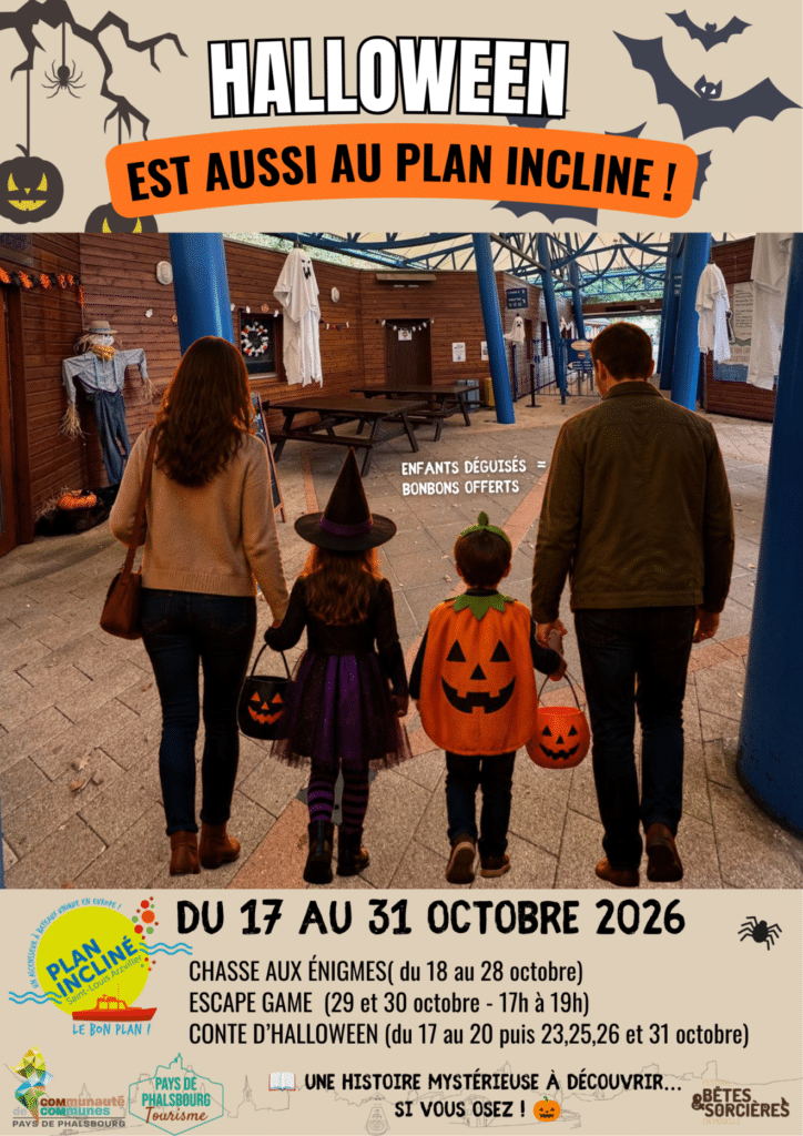 Fêter Halloween au plan incliné en Moselle près de Saverne et des Vosges